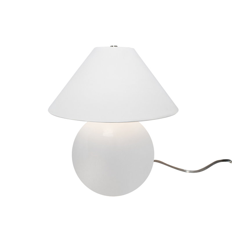 Lampe de table en céramique Caroldine, Bisque, H 12 po x l 11 po x P 11 po