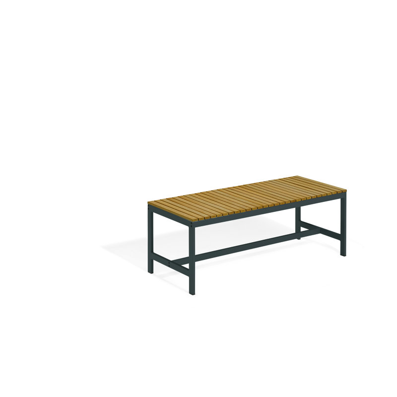 Travira Outdoor Picnic Bench, Carbon, Natural Tekwood