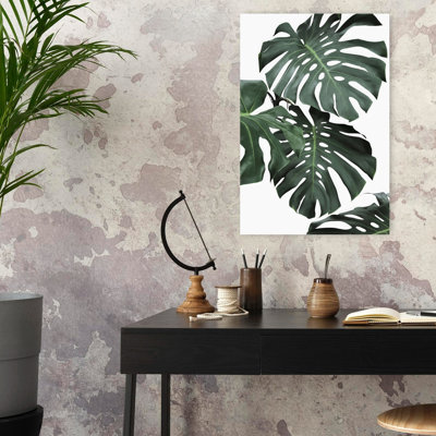 Art mural contemporain abstrait Monstera II