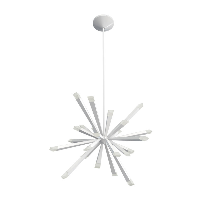 Starburst 24 - Light Sputnik Sphere LED Chandelier, Polished Chrome, 19.9" H x 29.5" W x 29.5" D