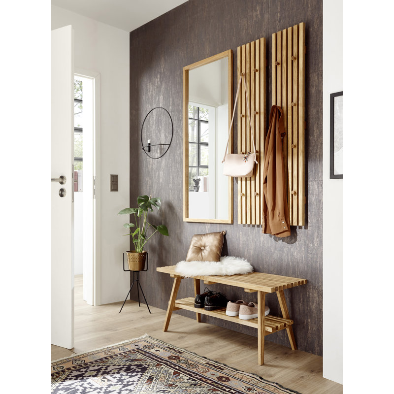 Solid Wood Wall 8 - Hook Wall Mounted Coat Rack