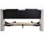 Base de lit tapissier en similicuir: DEL, musique Bluetooth, RVB, massage par vibration-432689212-432689209