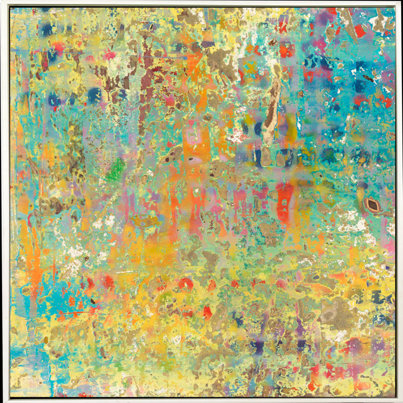 5 Below Sunrise Painting, 48" H x 48" W, White Framed