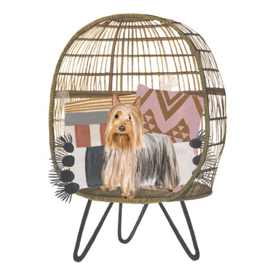 " Pom Pom Pup I " by Melissa Wang Painting Print