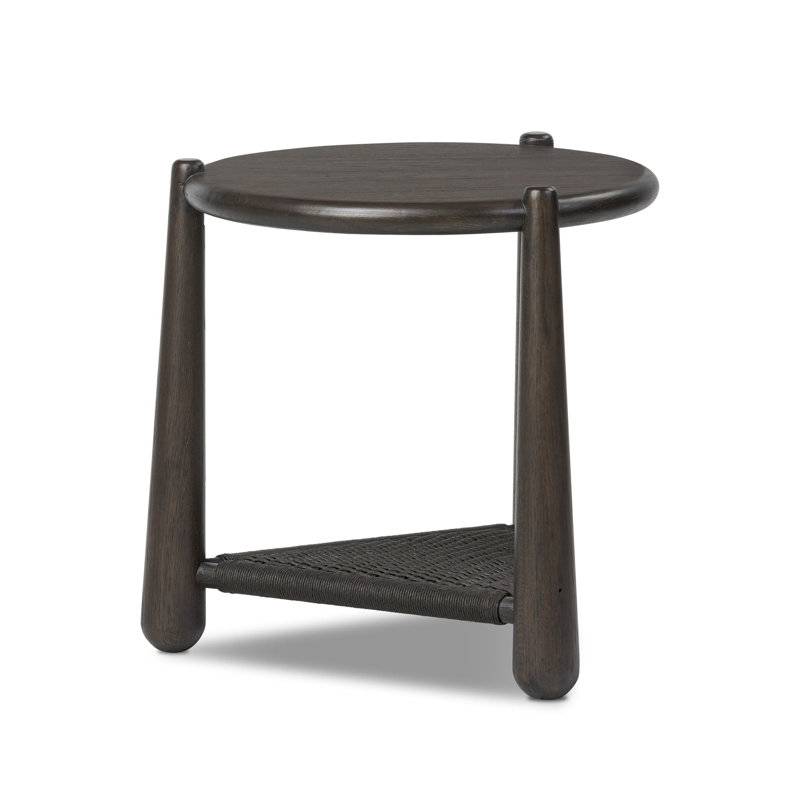 Salvador End Table, Smoked Black Oak/Black Rush