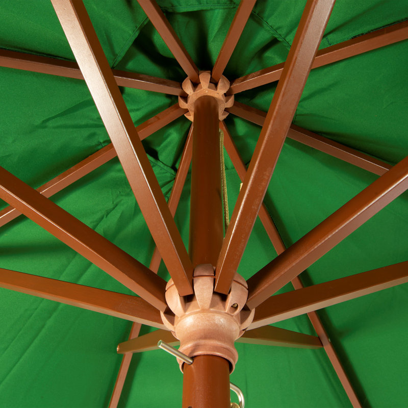 Parasol en bois 9 pi 9 pi Classic, Vert forêt