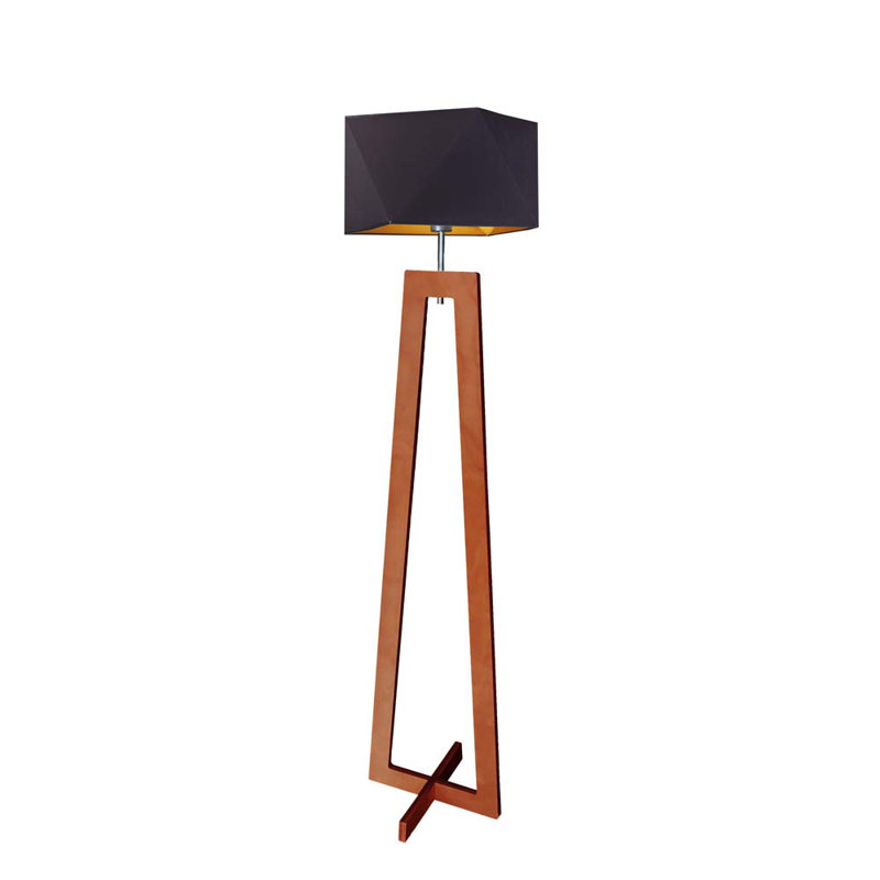 Fitzwater 152 H cm Traditional Floor Lamp, Black, Brown