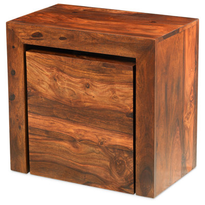 Brenda Solid Wood Block Nesting Tables