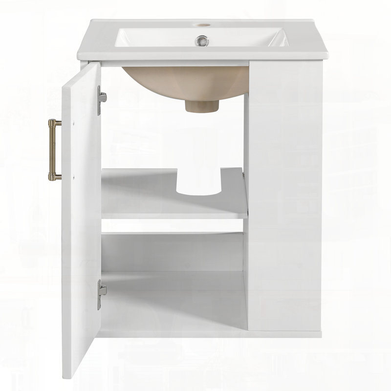 Meuble-lavabo mural avec évier