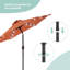 Parasol de marché lumineux 7,5 pi Asylbek-456387848