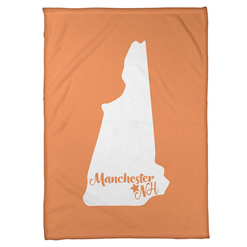 Jeté à polaire new hampshire manchester, l 62,5 po x L 82,5 po, Orange