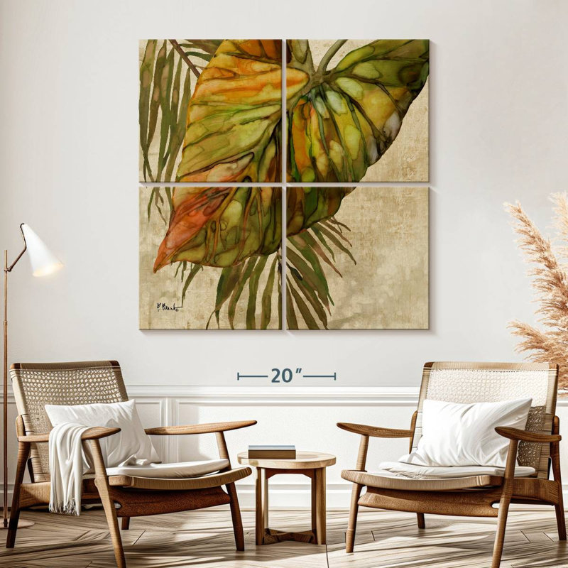 Harnek Palmdale Fronds III, H 57 po x l 57 po