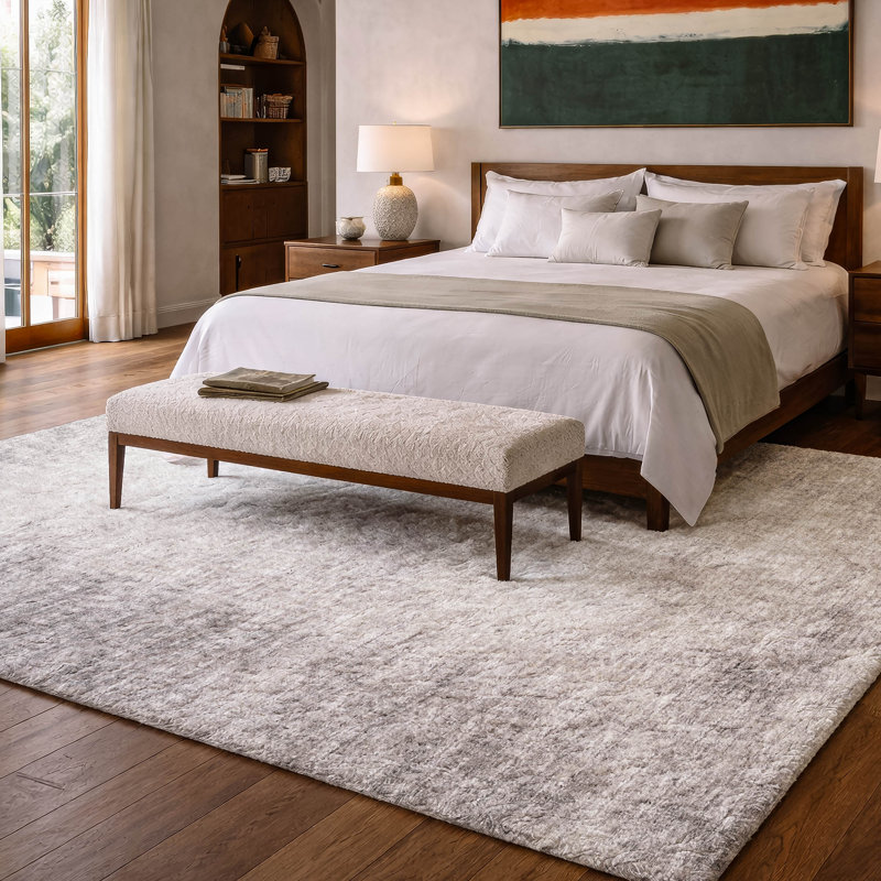 Premium Machine Washable Dream Shag Abstract Rug, Mocha, 3' x 5'
