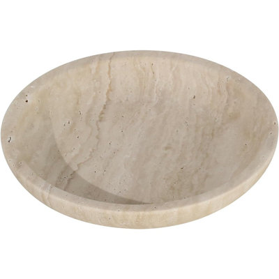 Travertine Jewelry Dish Tray, Decorative Stone Catchall For Entryway, Keys, Rings, And Home Decor