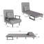 Fauteuil convertible 5-en-1 pliant pour canapé-lit - Dossier réglable à 5 positions avec coussin, canapé-lit compact pour salon, chambre à coucher et bureau (gris)-857376039-857376056