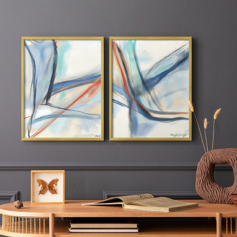 Série ABSTRACT DCCXIX - Reproduction encadrée de qualité supérieure - prête à être accrochée - aucun clou requis - aucun clou requis