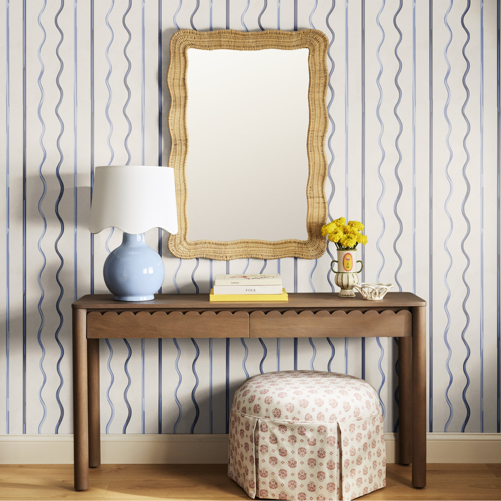Lola 57.5'' Solid Wood Console Table