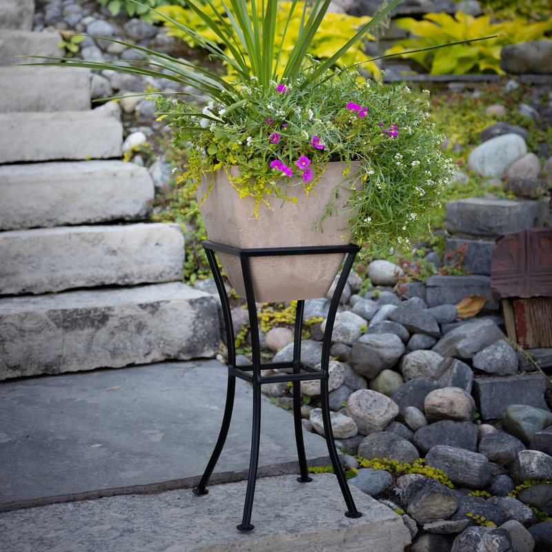 Pot à fleurs 2 pièces Lacefield, H 27,8 po x l 12 po x P 12 po, Chêne