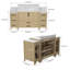 Single Sink Bathroom Vanity Cabinet,Freestangding Storage Vanity Cabinet with White Countertop-1184303969
