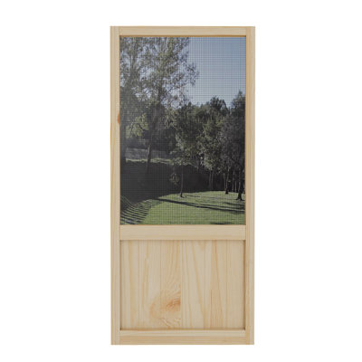 80'' H Solid Pine Fiberglass Screen Doors