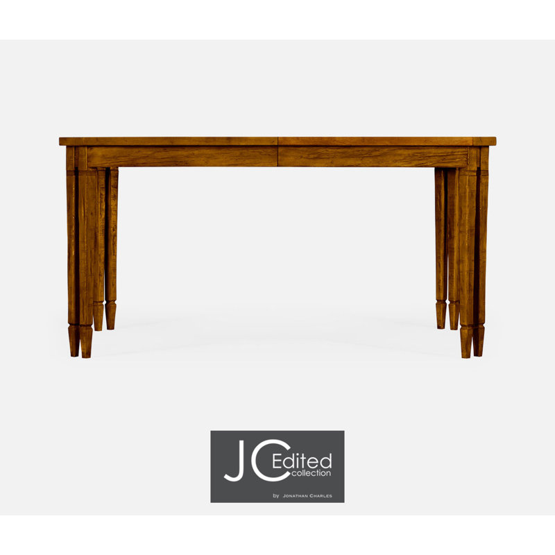 Casually Country Solid Wood Dining Table, Country Farmhouse Walnut