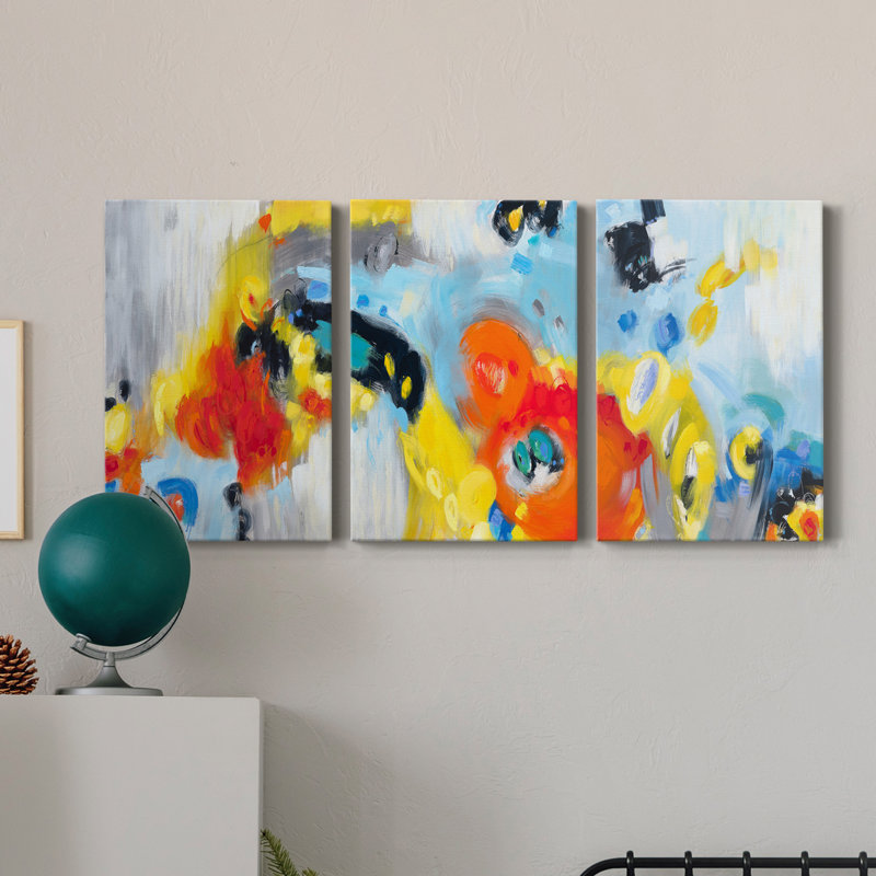 In the Loop I - Ensemble de 3 toiles tendues, H 27 po x l 48 po x P 1 po