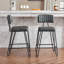 Ensemble de 2 tabourets de bar, chaises à hauteur de comptoir avec structure en métal-109108780