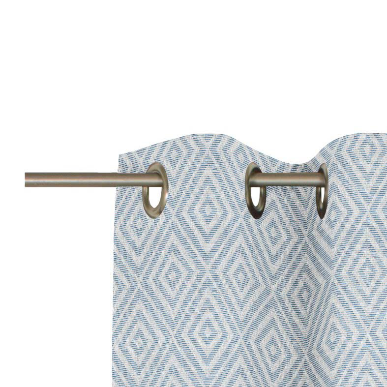 Abelard Room Darkening Curtains Single Panel, 145cm H x 132cm W, Blue