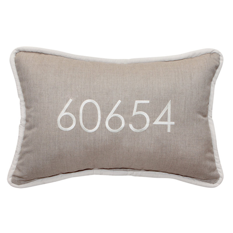 Zip Code Personalized Pillows Lumbar Indoor/Outdoor Pillow Cover & Insert, Yes