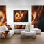 « fractal fumée texture brown », reproduction d’impression sur toile tendue encadrée-26666783