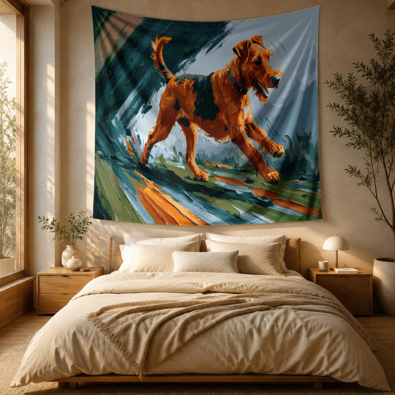 Tapisserie murale Dogs Irish Terrier, 88 po x 104 po