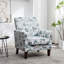 Fauteuil en mélange de polyester à motifs