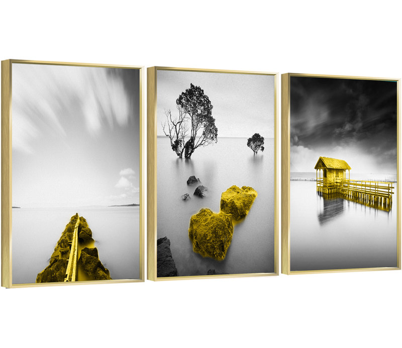 " Contrast " 3 - Pieces, 16.3" H x 36.3" W x 1.65" D