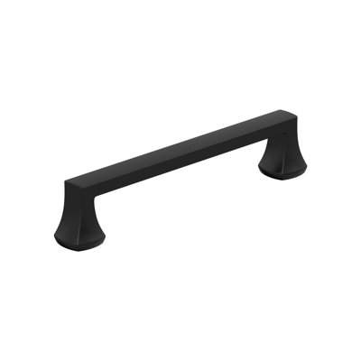Hybridize 5-1/16 inch (128mm) Center-to-Center Matte Black Cabinet Pull - 25 Pack