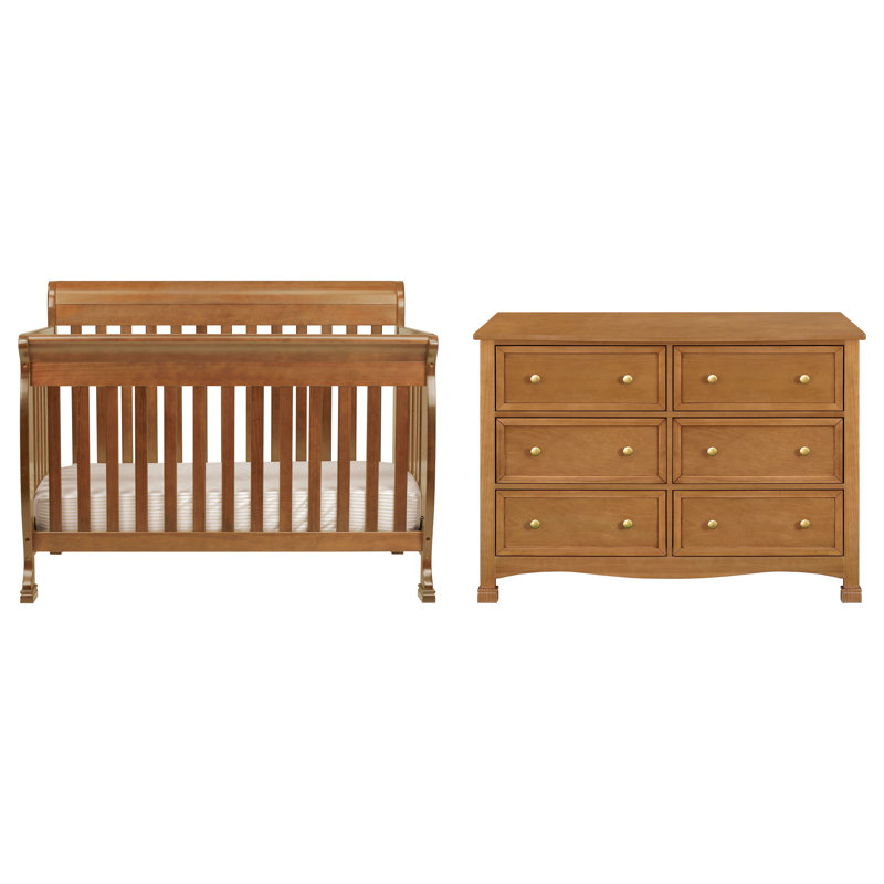 Ensemble de chambre de bébé standard convertible Kalani, Châtaignier