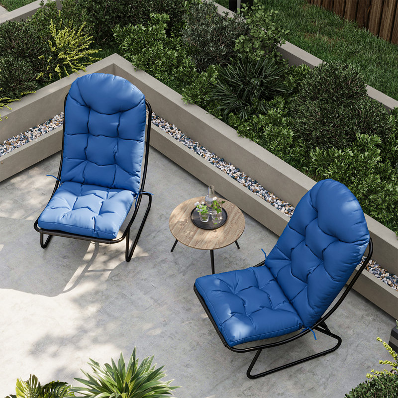 Coussin de siège / dossier d'extérieur 2 pièces pour chaise Adirondack, Marine