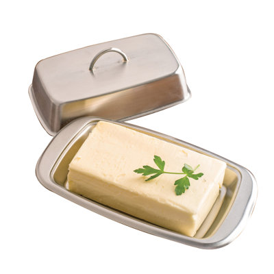 Prep & Savour Honora Stainless Steel Butter Dish
