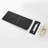 Matte Black and Gold Dual Function Thermostatic Wall Mounted Rain Shower Set with Mixer