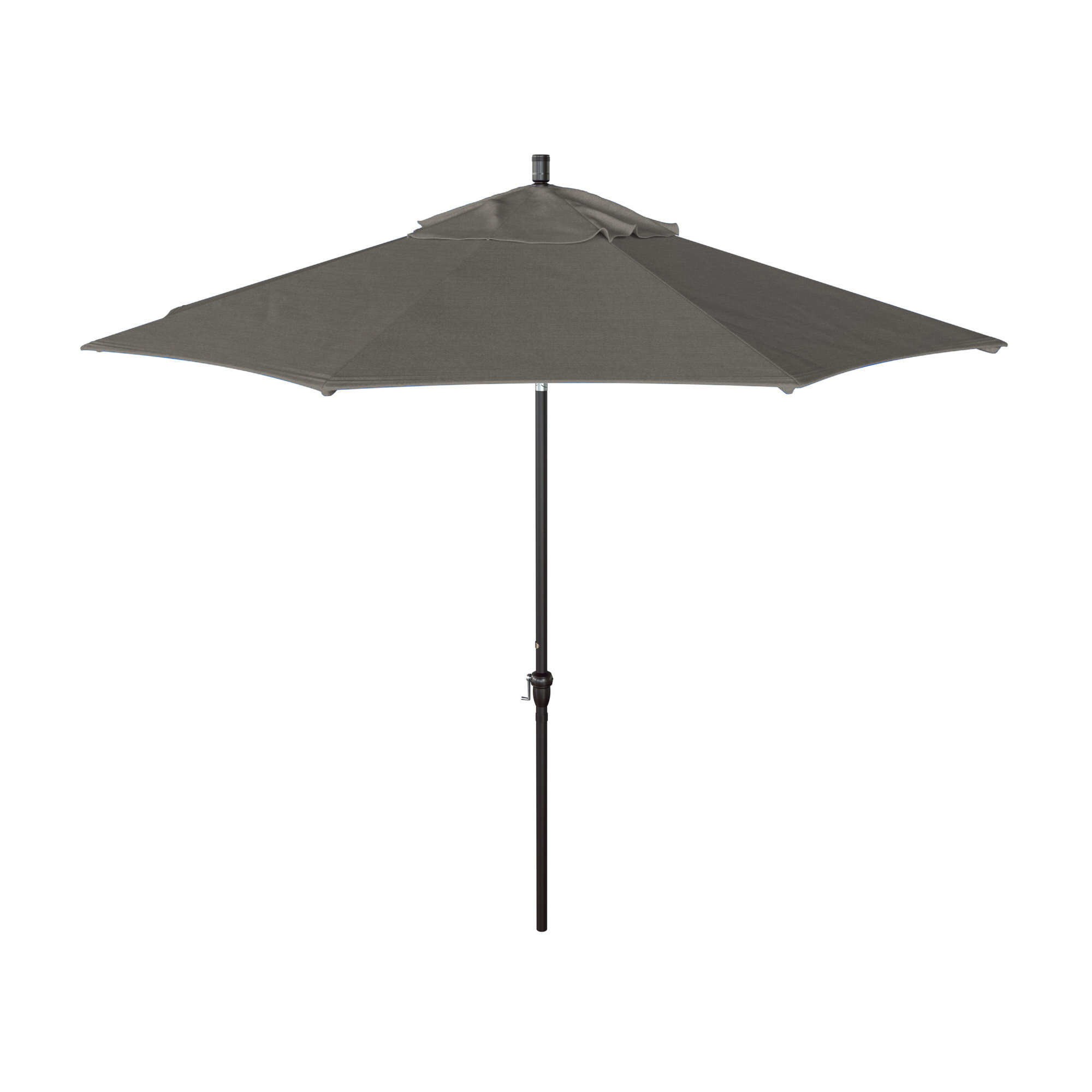Camry 9-Foot Bronze Aluminum Market Patio Umbrella With Crank Lift And Autotilt In Sunbrella®