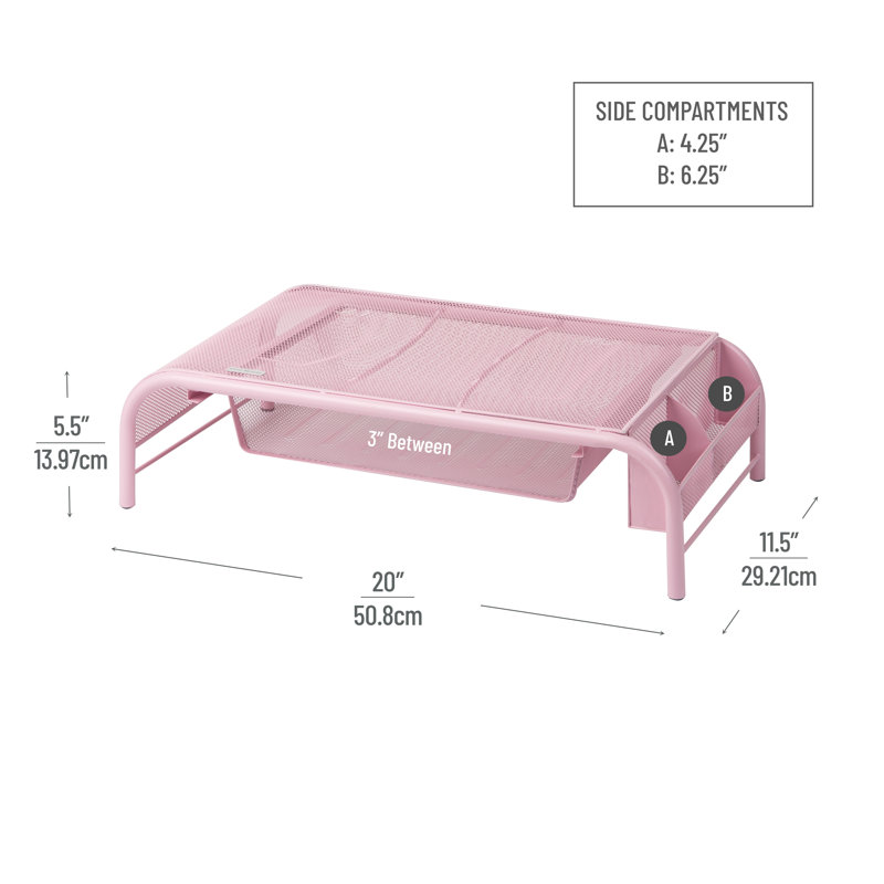 Soulevez le support pour écran, Rose