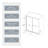 Bypass shower door, sliding door, with 1/4" tempered glass and 44-48"x70"-112318677