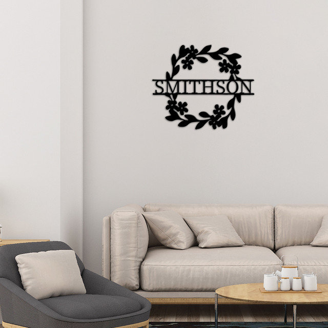 Water Resistant Steel Text & Numbers Wall Decor
