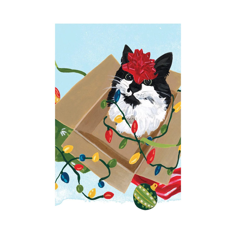 Meowy Hissmas II by June Erica Vess - Wrapped Canvas Gallery-Wrapped Canvas Giclée, 66.04 cm H x 45.72 cm W