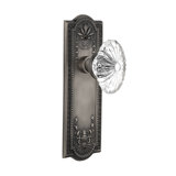 Meadows Plate with Oval Fluted Crystal Door Knob