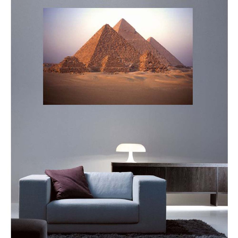 Affiche brillante grandes pyramides, H 31 po x l 48 po