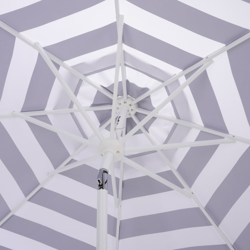 Parasol à manivelle 9 pi Lucerna, Rayures noires