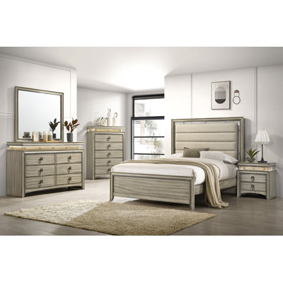 Sasuke Upholstered Standard 5 Piece Bedroom Set -  Red Barrel StudioÂ®, 830CAA86376B463FA7EDA3788812438E