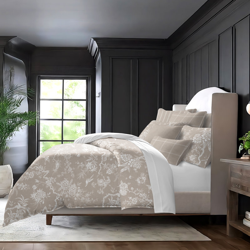 Elwood Natural Cotton Comforter Set  8 Piece, Super King Comforter + 7 Additional Pieces
