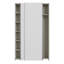 Modern sliding door wardrobe, 2-doors, space-saving, engineered wood, white-1110997519