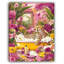 Art mural sur toile rose, guépard tropical rose, décoration murale de salle de bain animaux de la jungle colorée, toile tendue moderne-1388130209